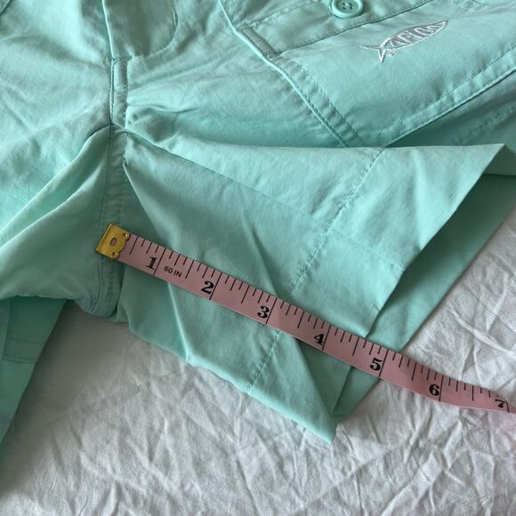 AFTCO Original Fishing Nylon Short In Pastel Turquoise Child Size 20 - Picture 10 of 11